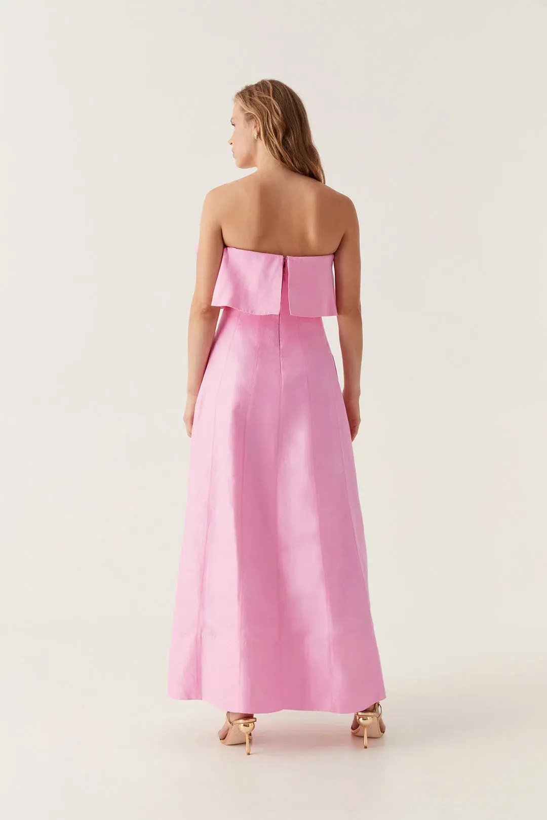 Aje Shallows Strapless Gown Pink Size 16 photo 3