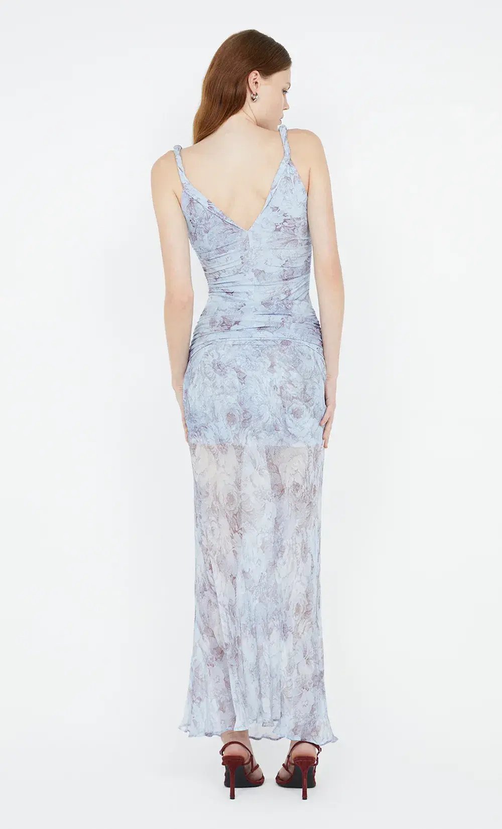Bec & Bridge Danica V Neck Maxi Dress Chambray Rose Blue Size 10 photo 9