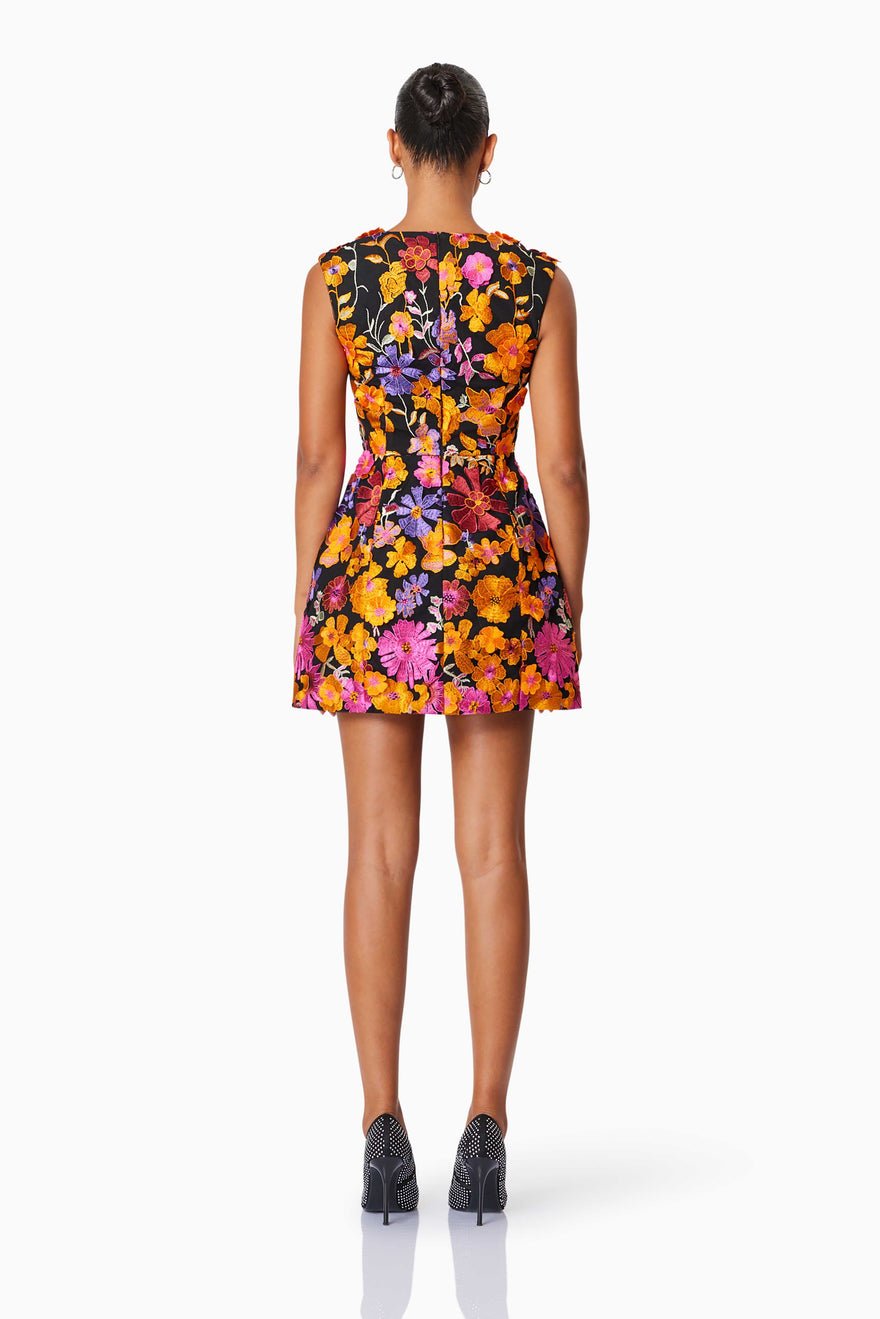 Elliatt Alessandra Mini Dress - Orange Multi photo 4