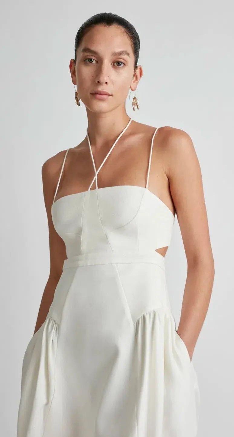Camilla and Marc Alina Midi Dress White Size 8 photo 3