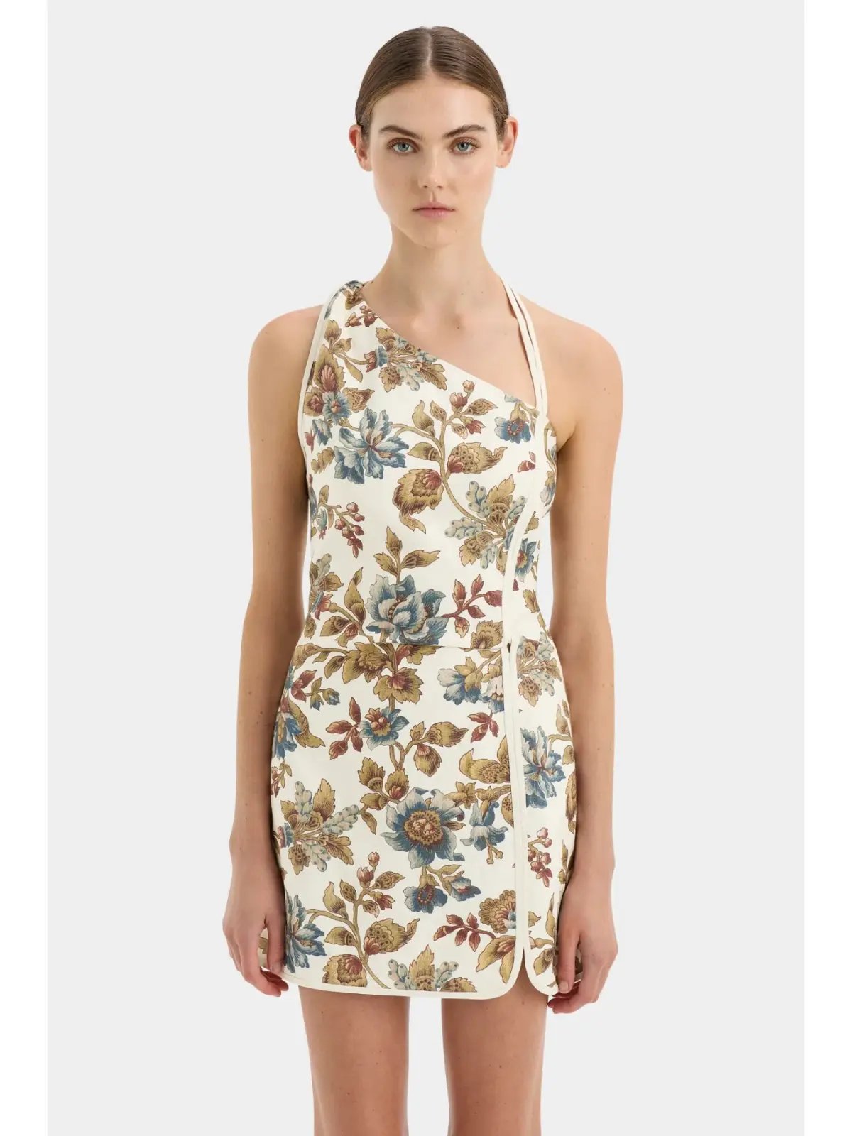 Sir the Label Eleanora Asymmetric Mini Dress in Viola Print Size 1 / AU 8 photo 2