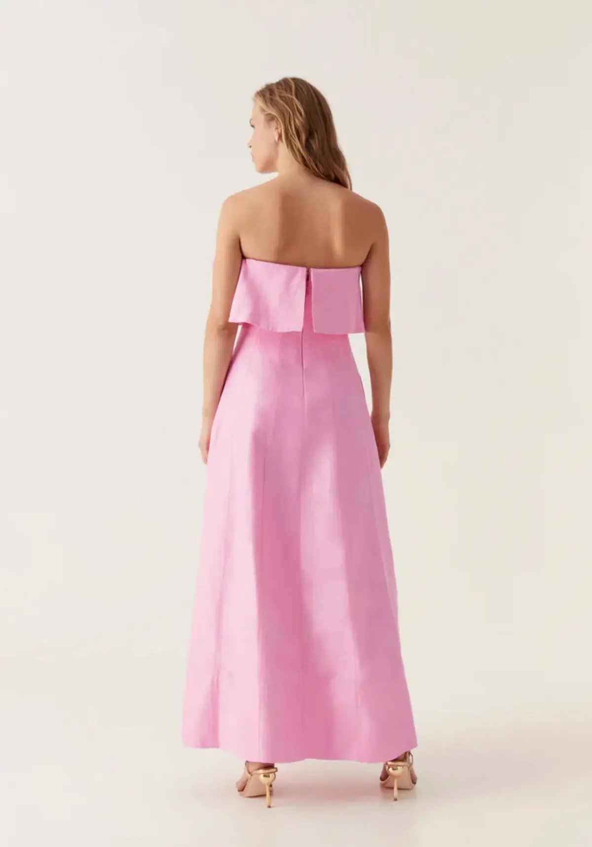 Aje Shallows Strapless Gown in Pink Size 8 photo 8