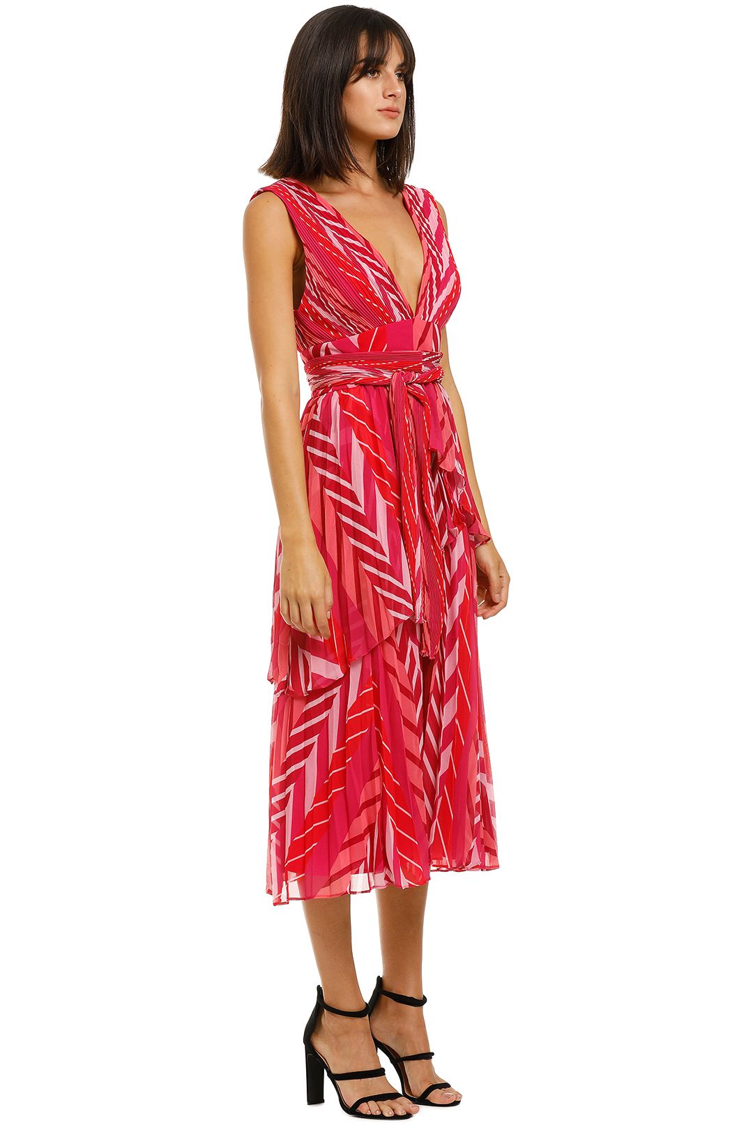 Sugar and Spice Midi Dress - Tango Stripe photo 2