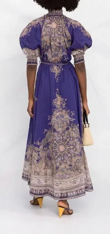Zimmermann Anneke Swing Dress Indigo Size 3 / Au 14 photo 3