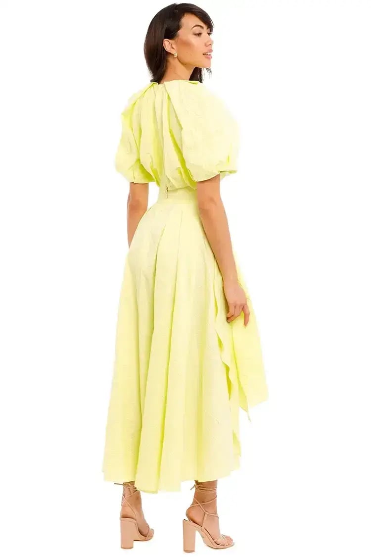 Ginger & Smart Euphoria Top and Euphoria Skirt Set Citron Yellow Size AU 12 photo 3