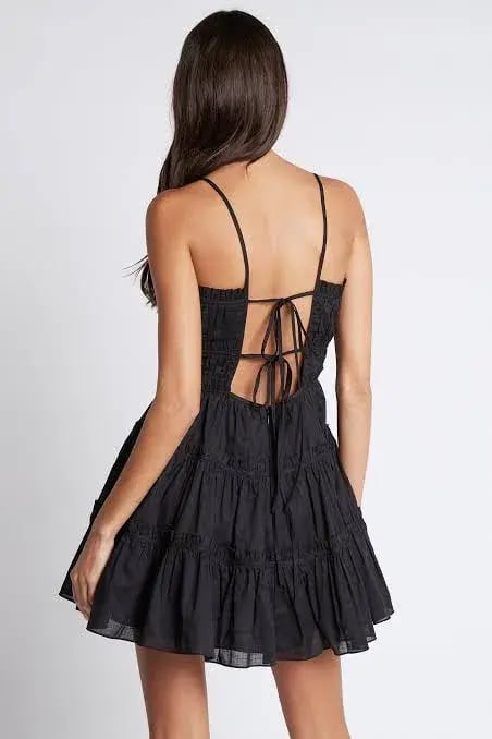 Aje Breathless Mini Dress Black Size 4 / XXS photo 3