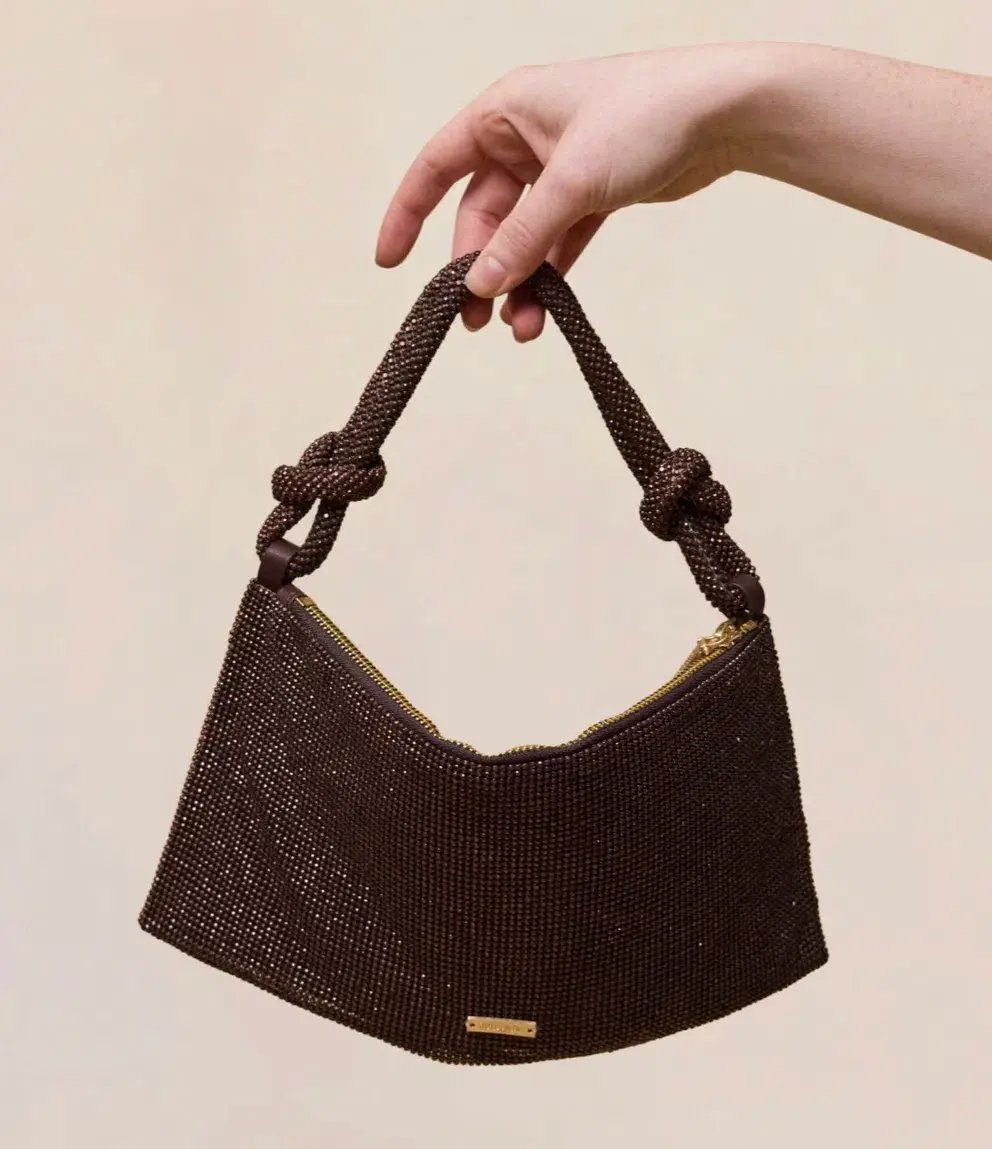 HERA NANO RHINESTONE SHOULDER BAG Brown Java photo 3