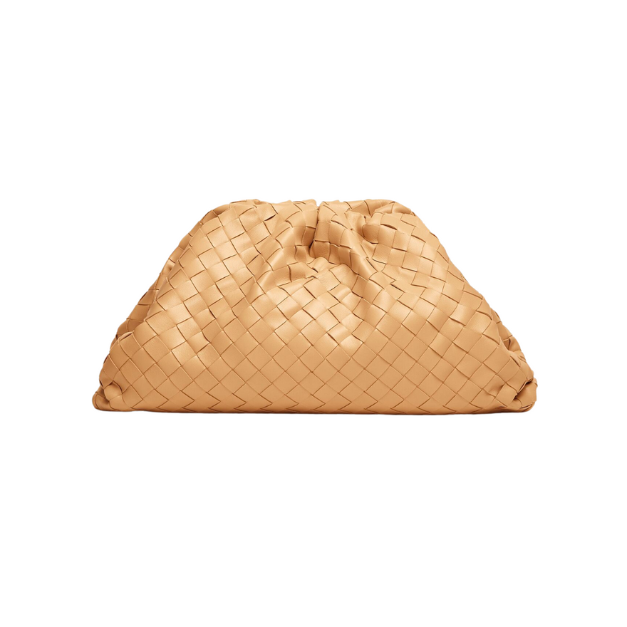 Bottega Veneta Intrecciato-leather Pouch Clutch (almond) photo 2