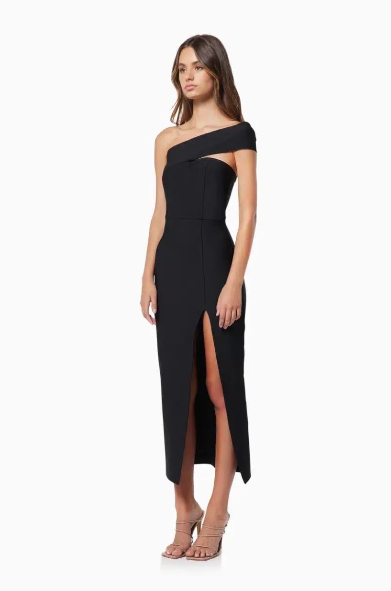 Elliatt Soroa Midi Dress Black Size M/AU 10 photo 3