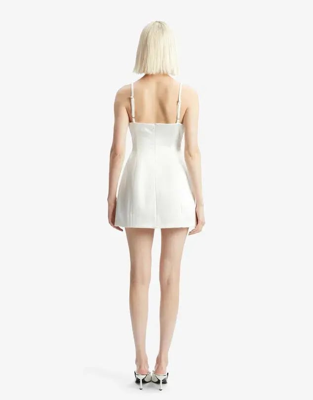 Bardot Marcello Hourglass Mini Dress White Size 8 photo 2