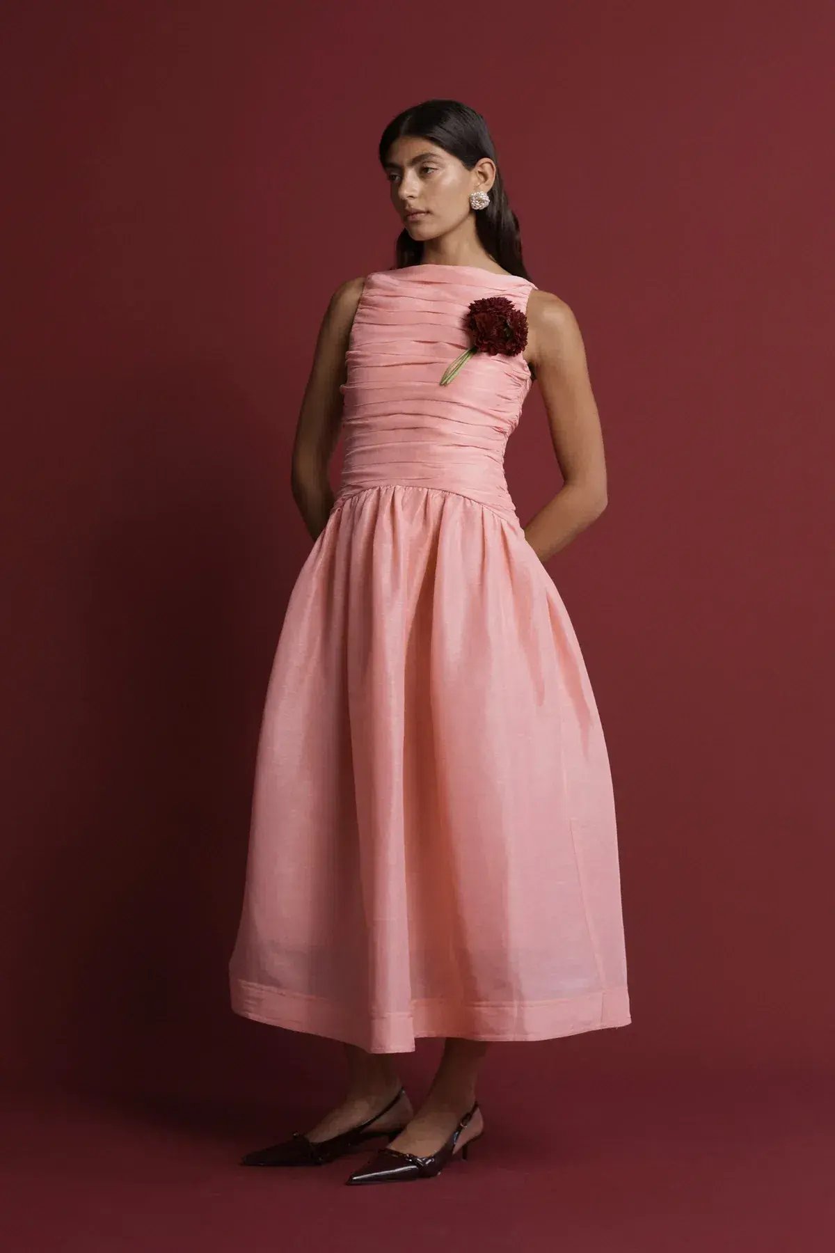 Lovaan Val Dress Sherbert Pink Size 14 photo 3