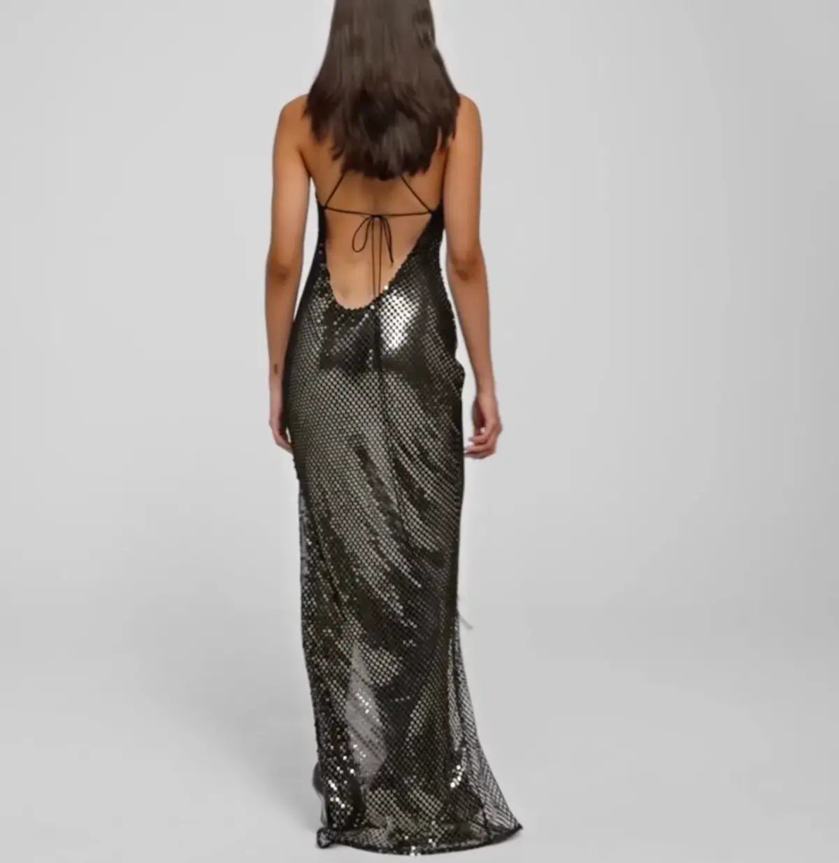 Rat & Boa Solar Maxi Dress Gown in Black with Sequin Size XS / AU 6 photo 8
