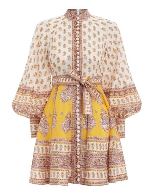Zimmermann Bonita Buttoned Dress Print Size 0/AU 8 photo 3