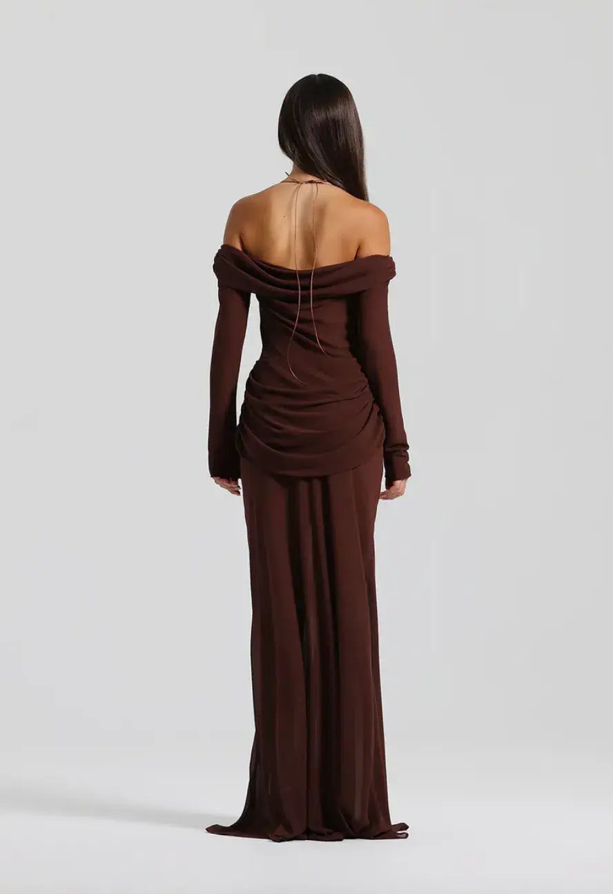 Natalie Rolt Emily Gown in Espresso Size 8 photo 2