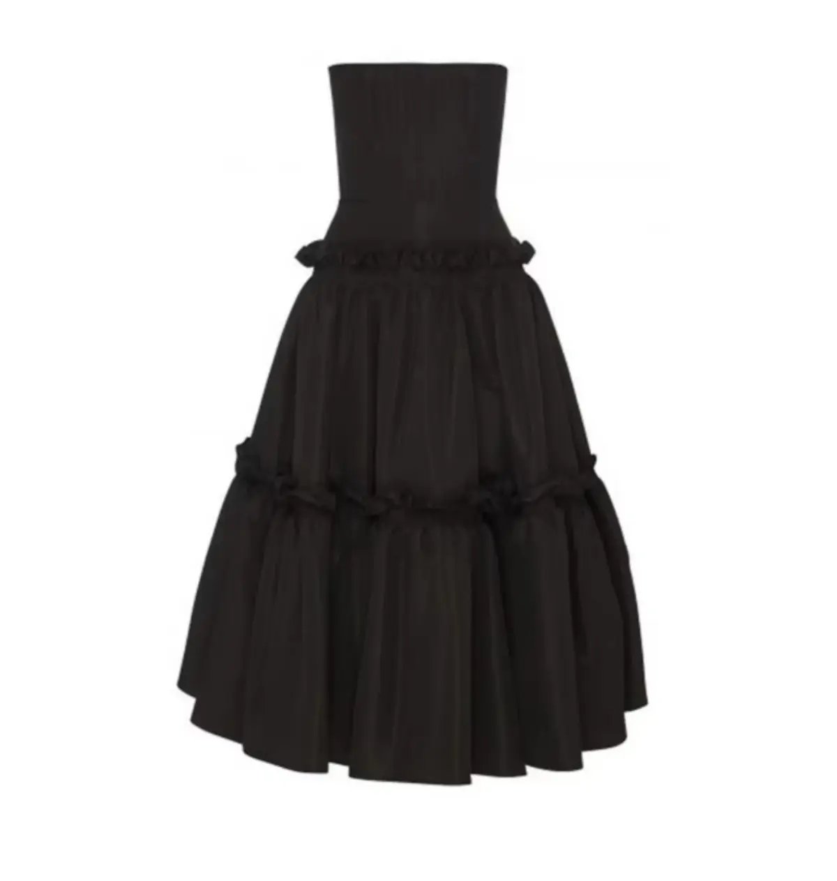 Alex Perry Strapless Ruffles Gown Black Size AU 4 photo 2