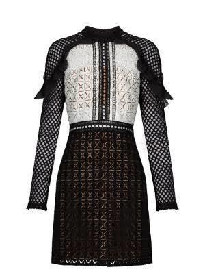 Self Portait Geometric Mini Dress photo 3