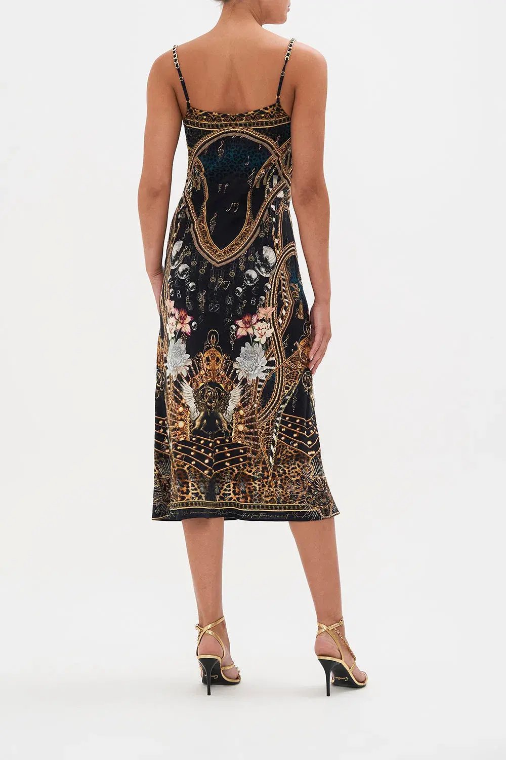 Camilla x Robbie Williams Rockstar Royalty Long Bias Slip Dress Multi Size XL / Au 16 photo 3