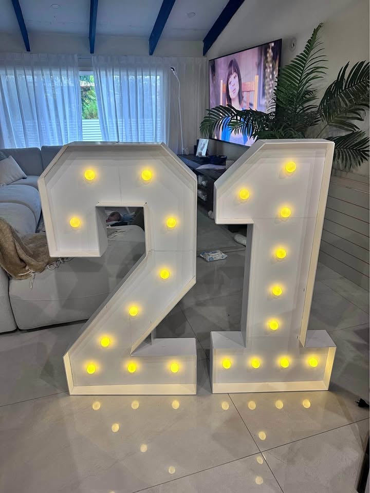 Large light up numbers (1.2metres tall) photo 6