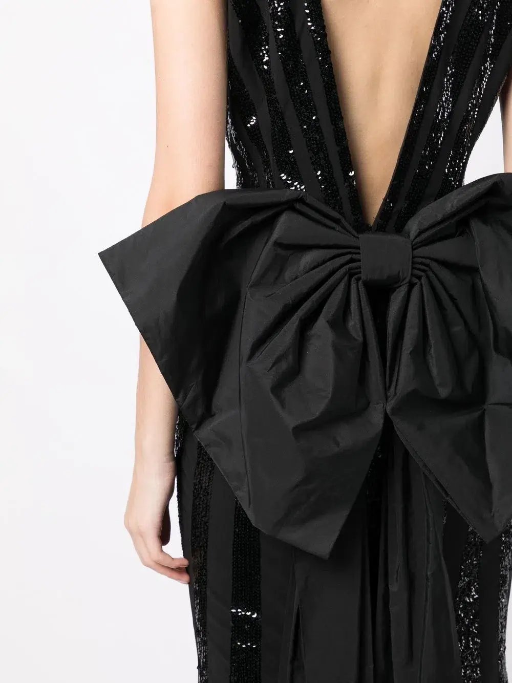 Rebecca Vallance Davina Bow-detailed Gown Black Size 14 photo 2