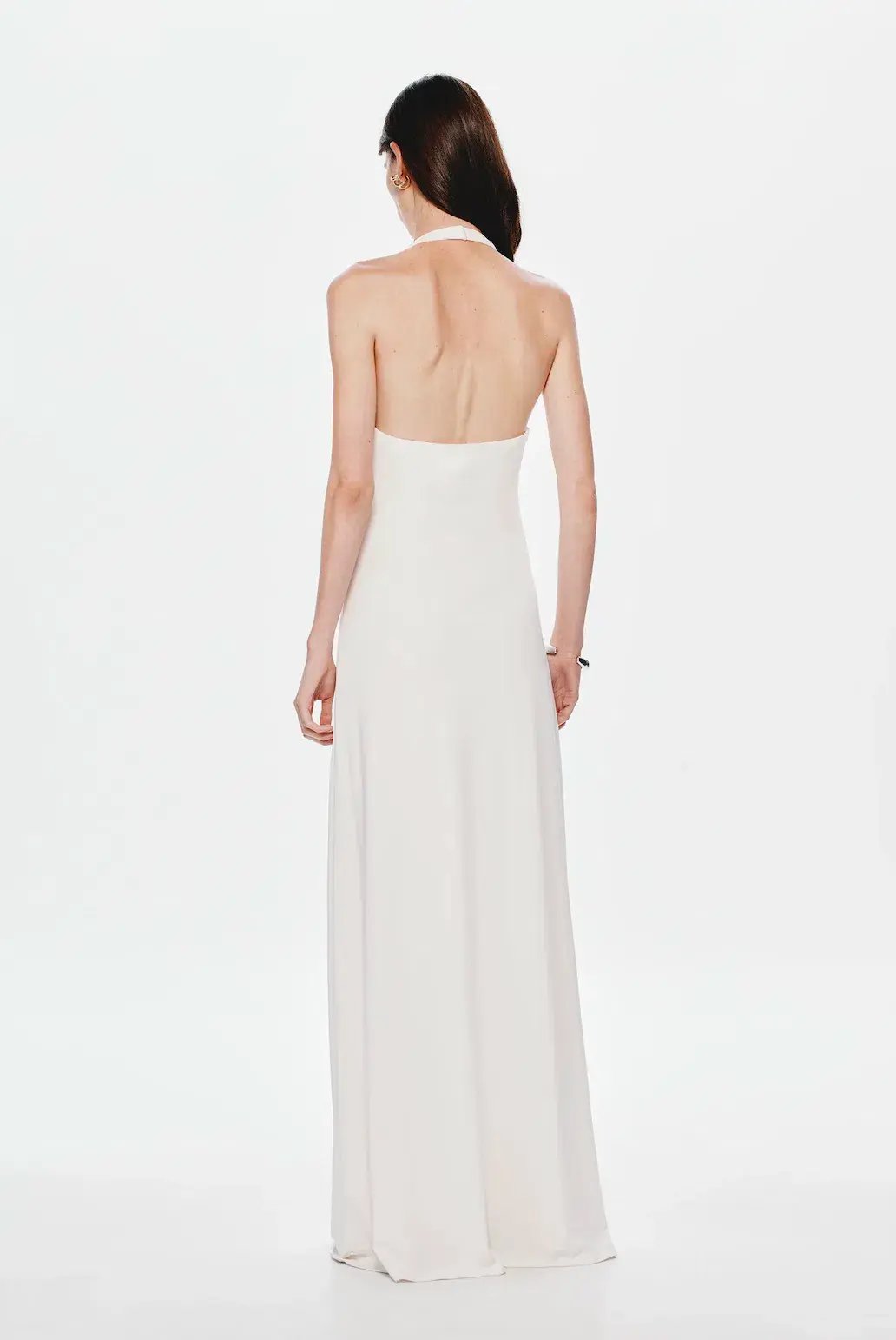 Misha Jennifer Cupro Maxi Dress White Size 10/M photo 3