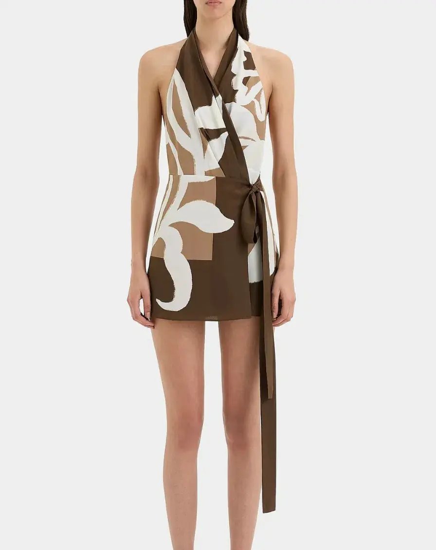 Exclusive SIR Portia Wrap Halter Mini Dress - Size 2 photo 7