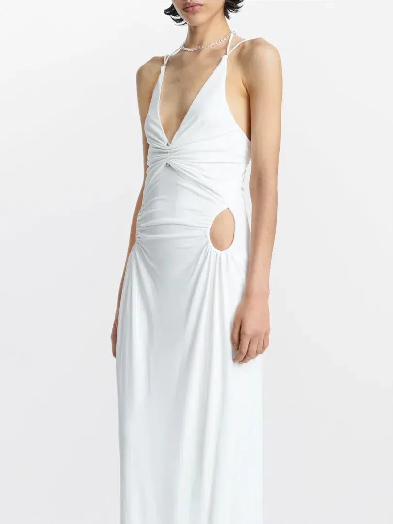 Dion Lee Rivet Pierced Dress White Size 6 photo 2