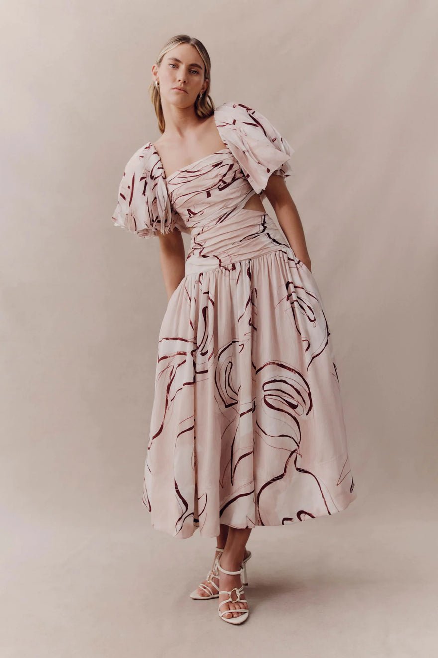 Aje Marianne Midi Dress - Whimsical Dove photo 2