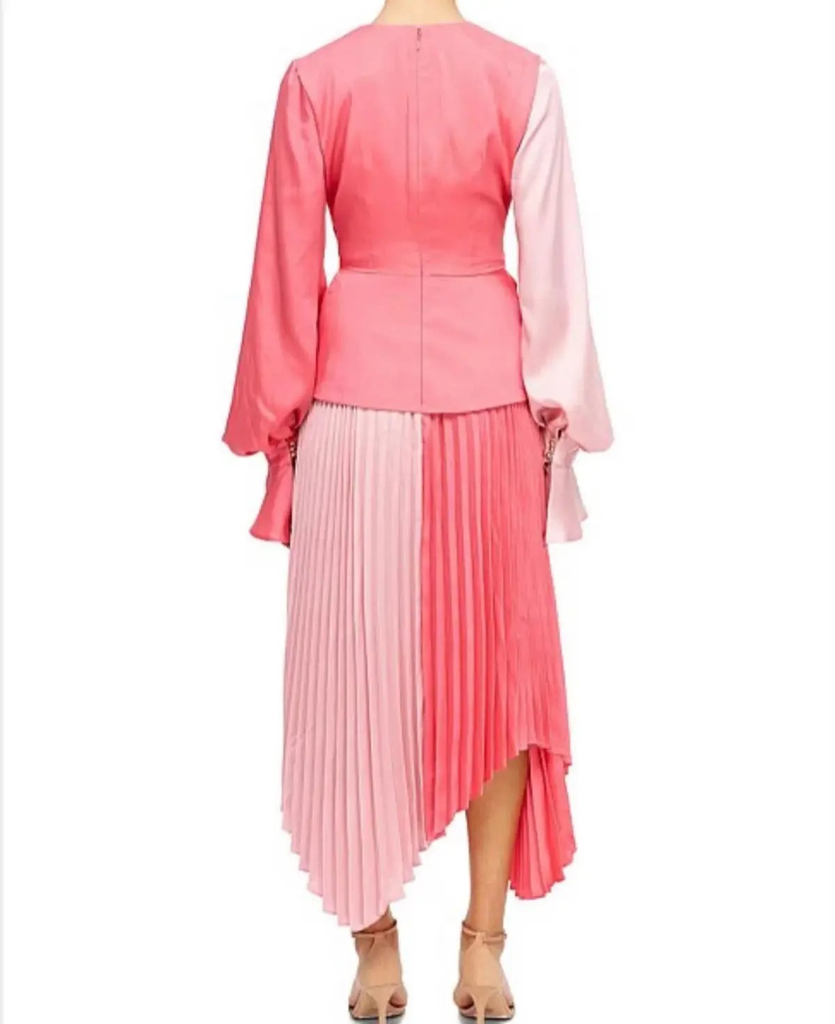 Acler Empire Midi Dress Two Tone Pink Size 10 photo 4