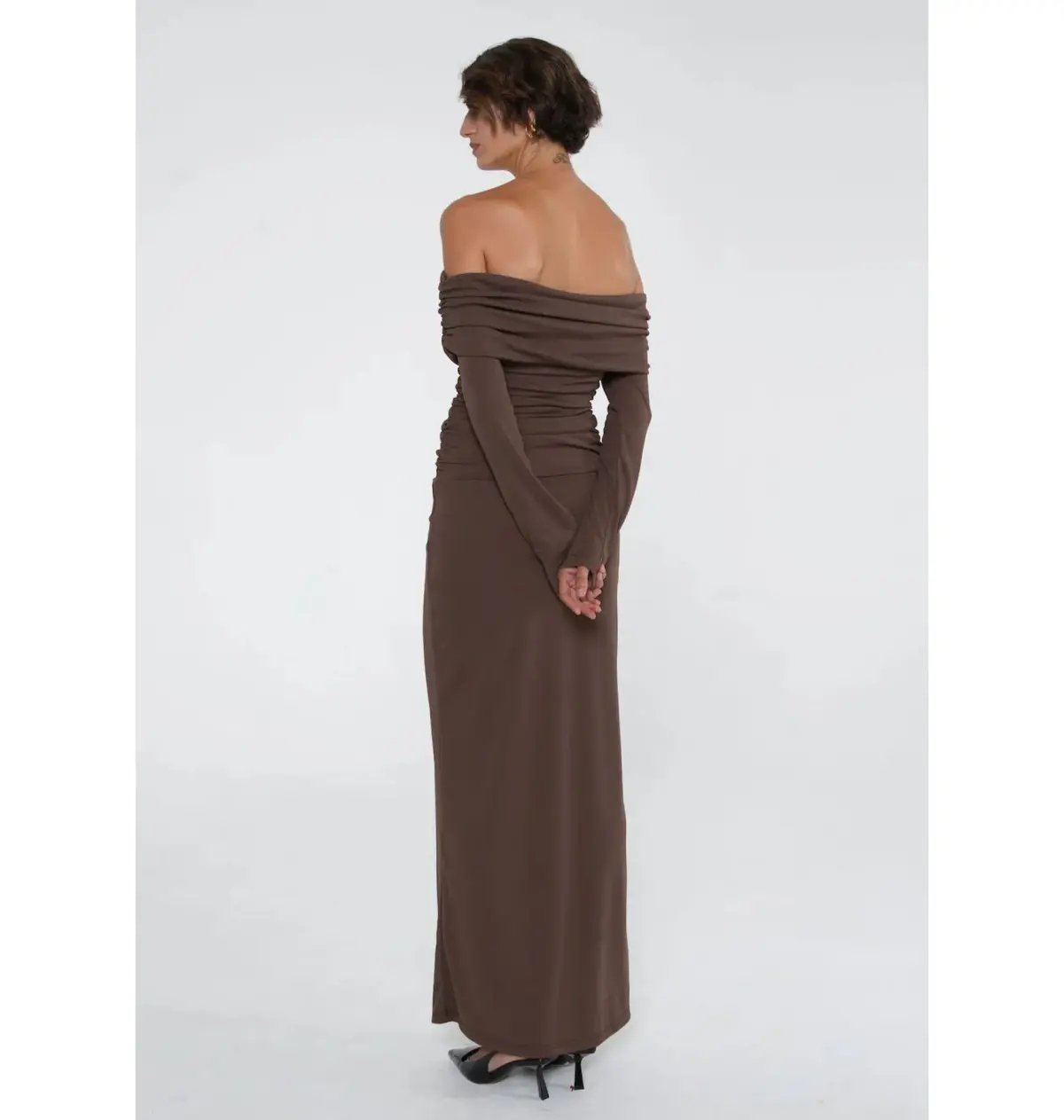 Benni Lorena Maxi Dress Ash Brown Size S / AU 8 photo 3