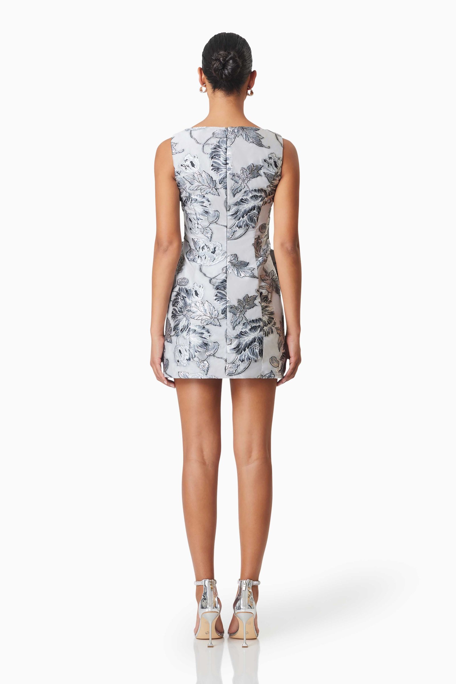 ELLIATT BLOSSOM MINI DRESS - SILVER MULTI photo 3