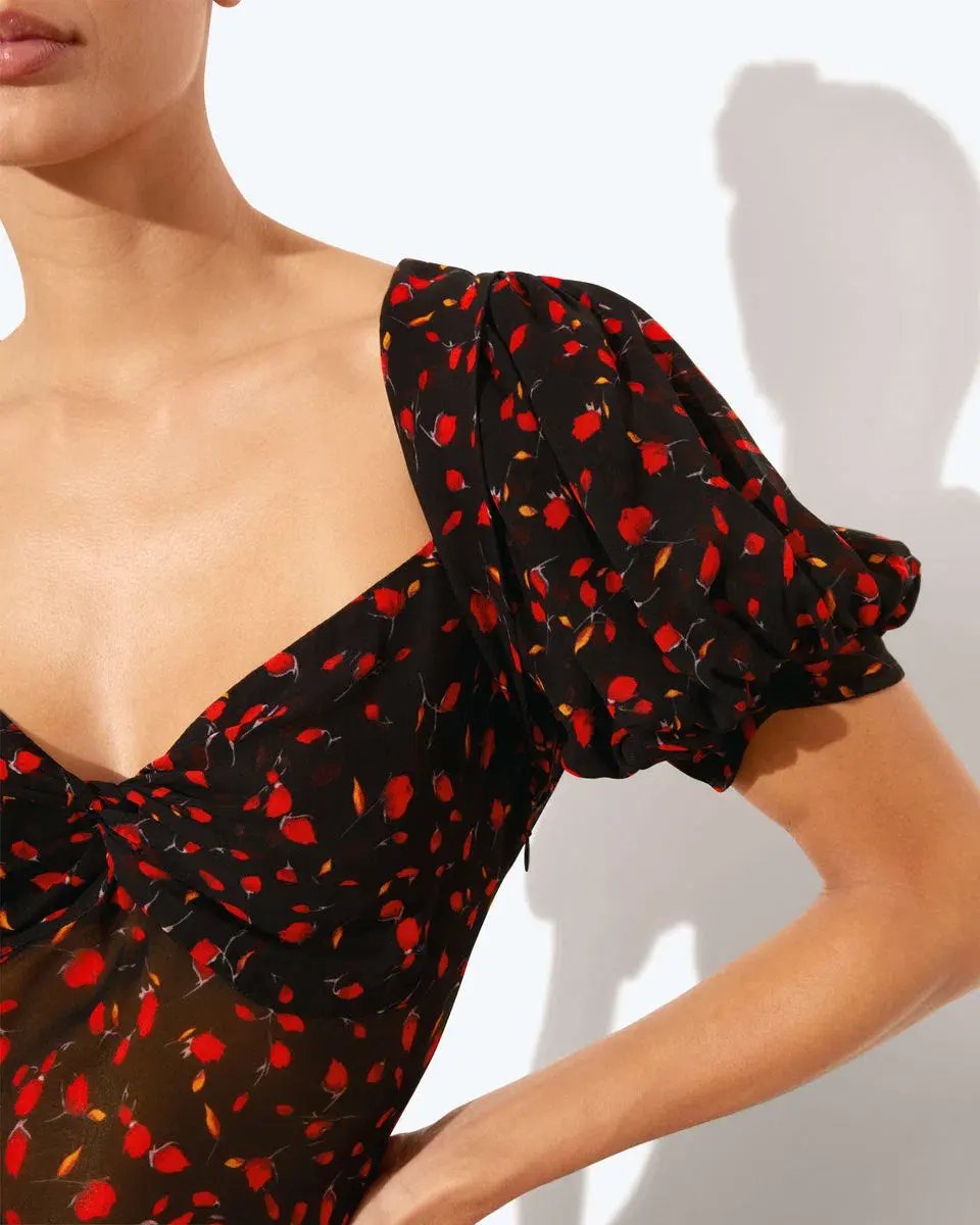 Rat & Boa Magnolia Floral Dress Black Floral Size XS/AU 6 photo 5