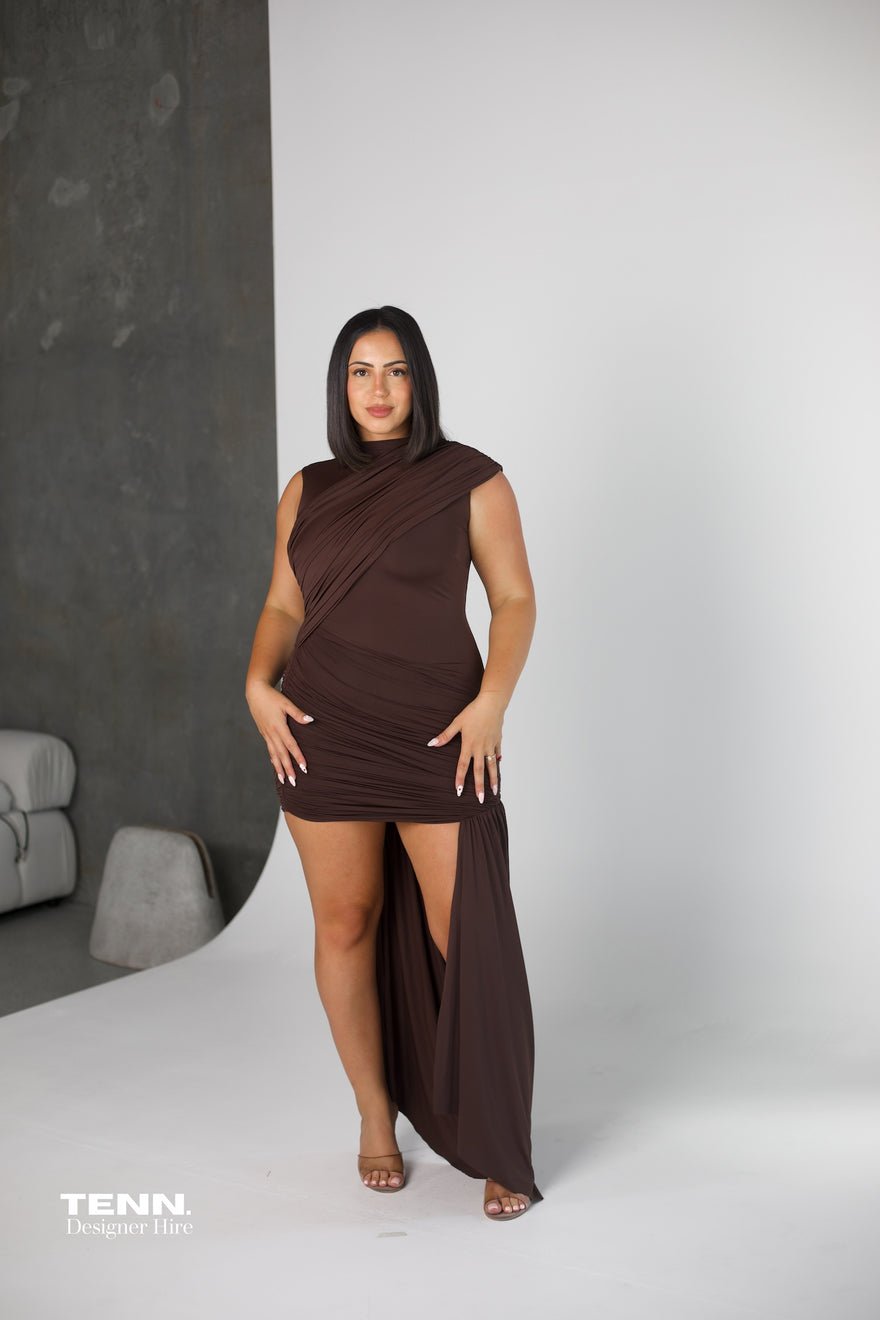 De La Vali Ravenna Mini Dress - Chocolate photo 4