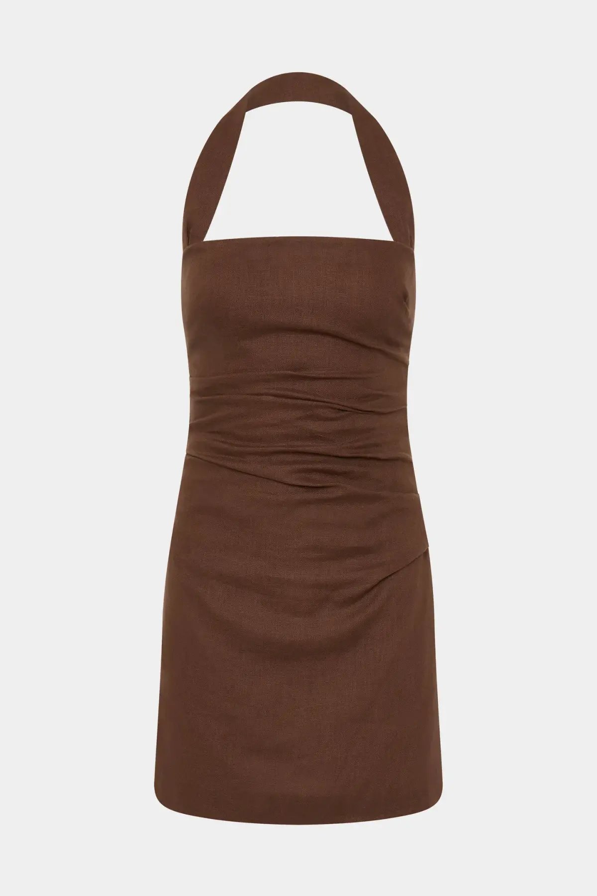 Sir the Label Noemi Halter Mini Dress in Chocolate Brown Size 1 photo 6