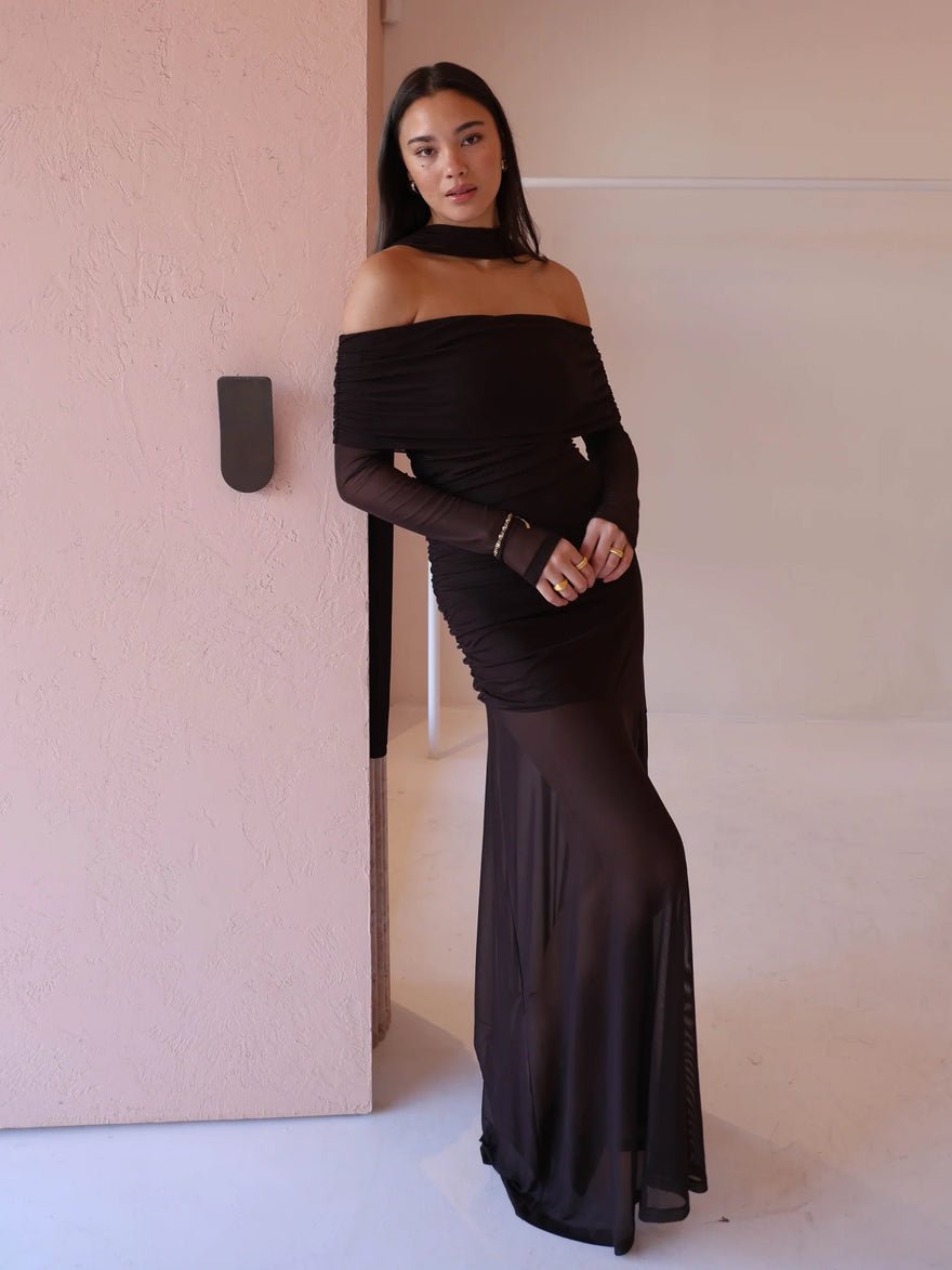 By Nicola Belle Maxi Dress - Chocolate photo 3