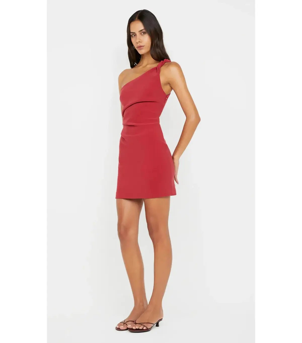 Bec & Bridge Ariven Asym Mini Dress Red Size AU 14 photo 3
