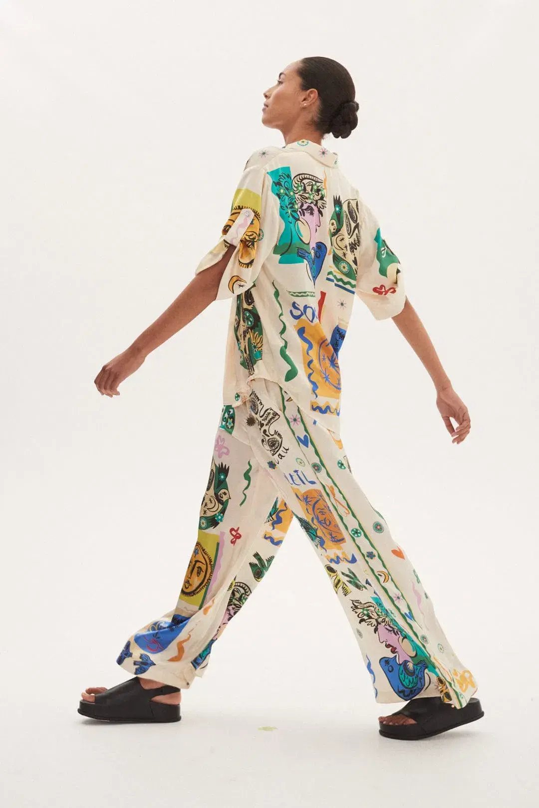 Alemais Soleil Oversized Shirt and Pant Set Print Size 8 photo 2