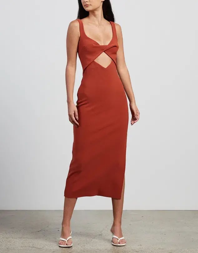 BEC + BRIDGE Joelle Midi Dress ORANGE Size AU 6 photo 5