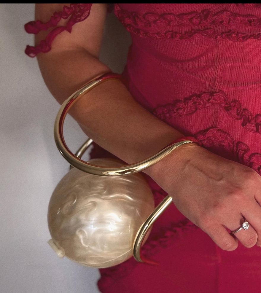Cult Gaia Pearl Bag, Ivory photo 4