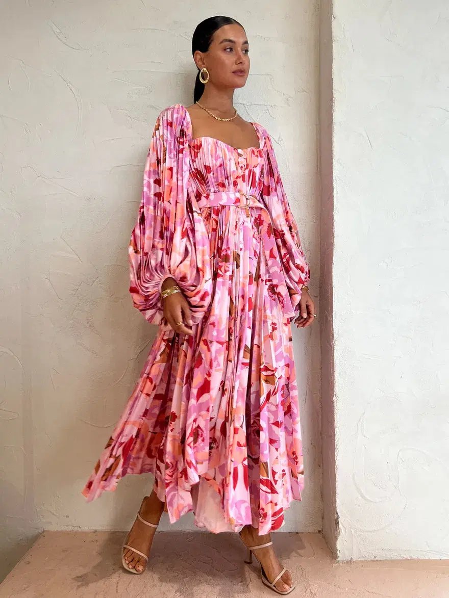 Acler Lothair Midi Dress In Peony Harvest Size 6 photo 2