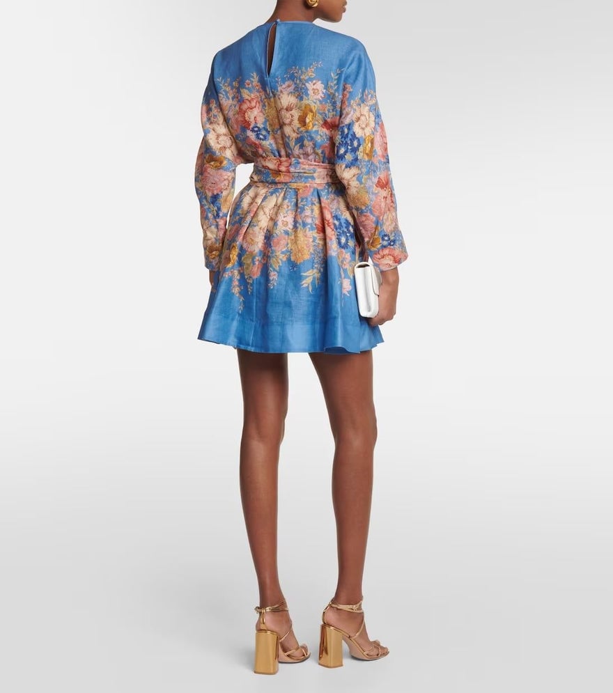Zimmermann August Belted Floral-Print Linen Mini photo 4