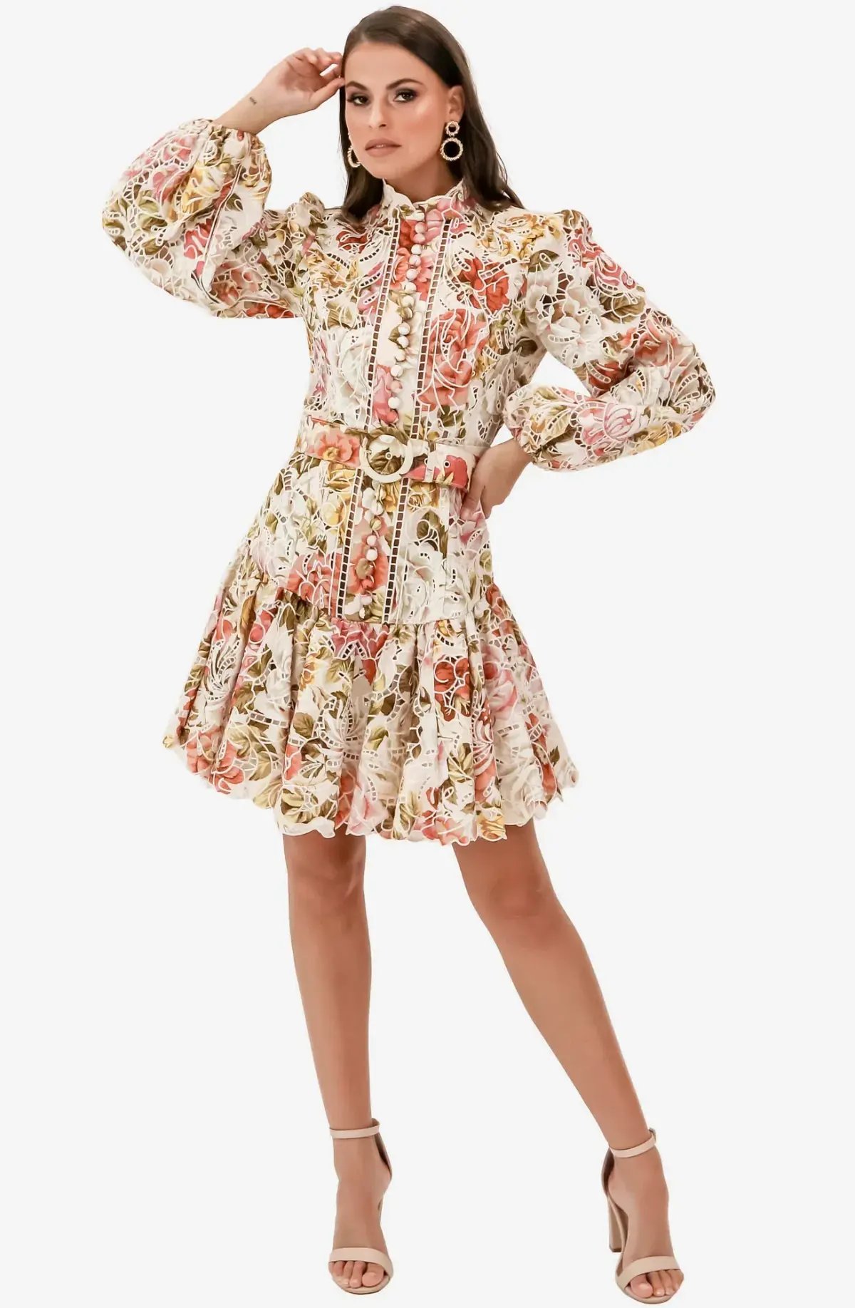 Zimmermann Bonita Embroidered Mini Dress Size AU 10 photo 2