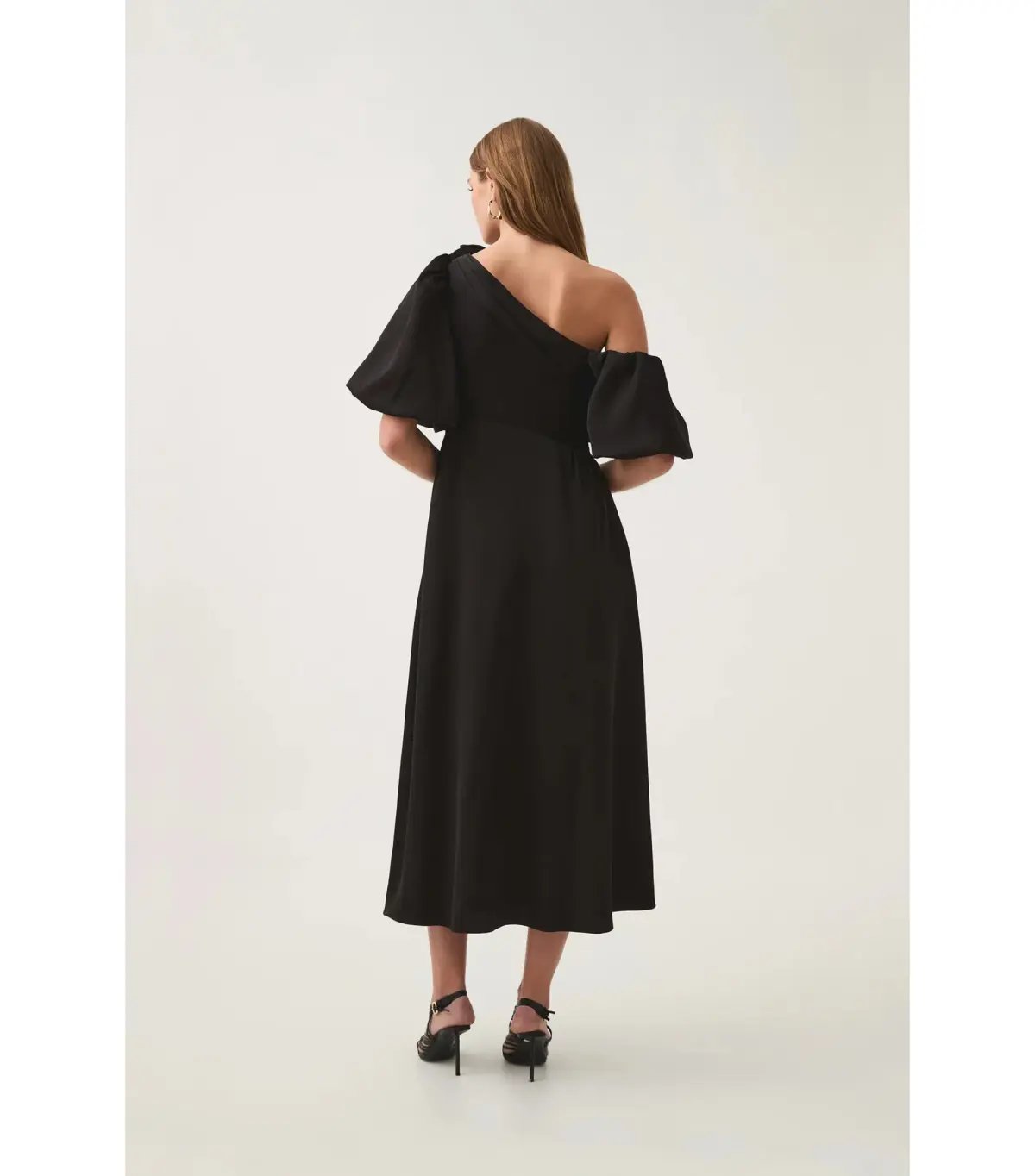 Aje Magnetic Draped Midi Dress Black Size AU 8 photo 4