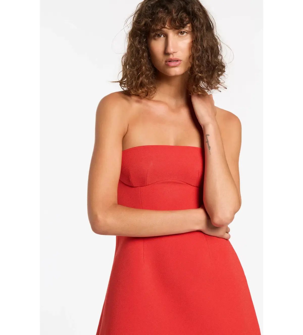 Sir The Label Spoerri Sculpted Mini Dress Red Size AU 6 photo 3