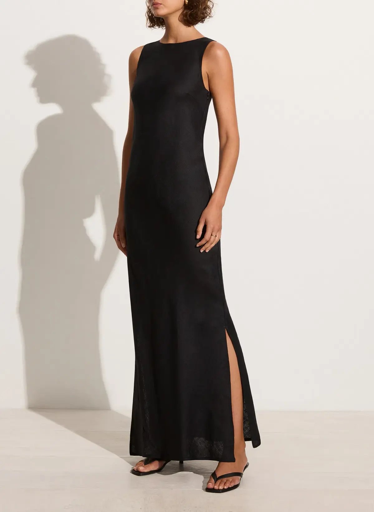 Faithfull The Brand Lobo Maxi Dress Black Size AU 10 photo 2