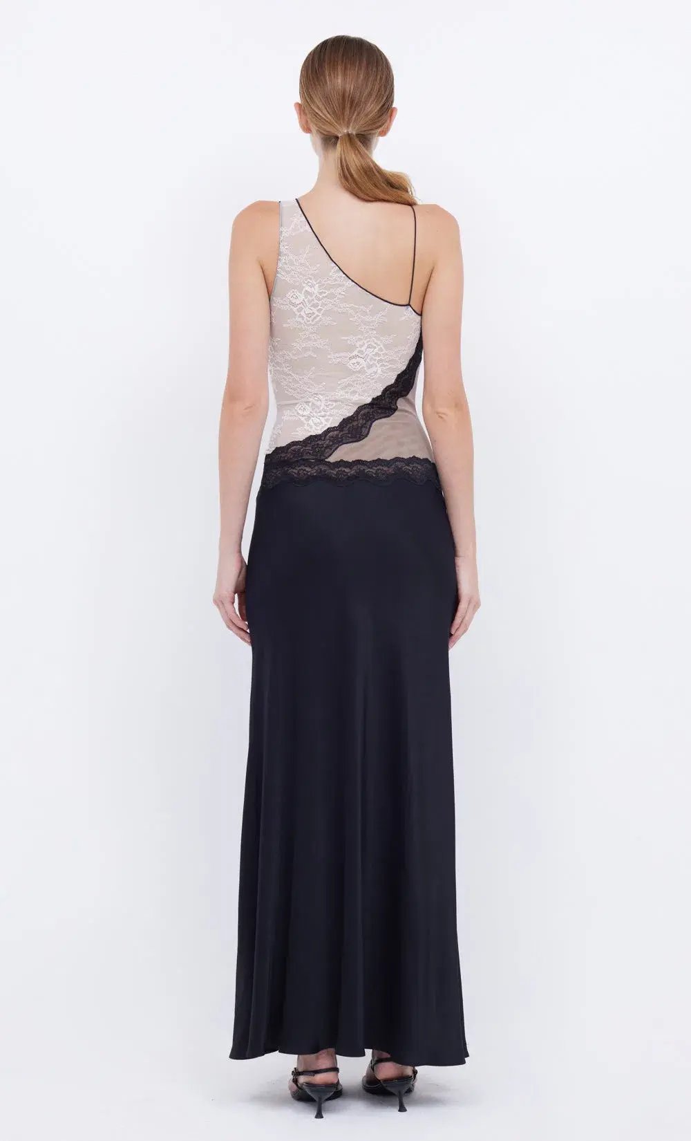 Bec & Bridge Abrielle Lace Maxi Dress Black/Taupe/Ivory Size 10 AU photo 2
