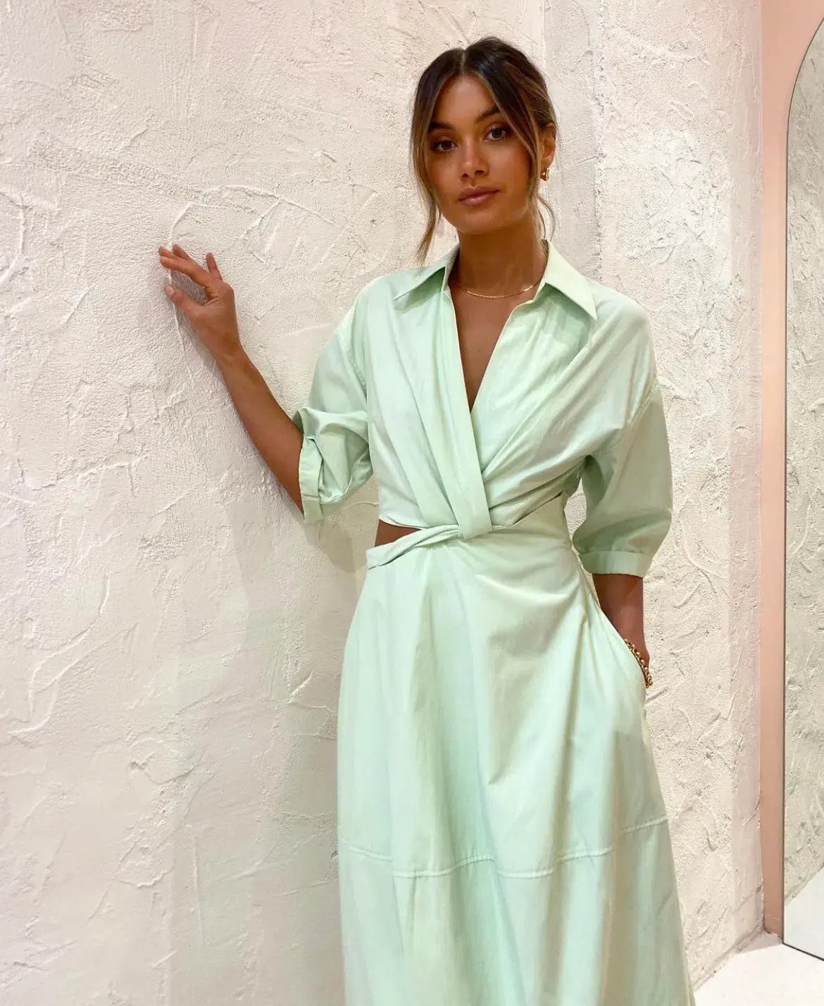Camilla and Marc Kyra Cocoon Midi Dress Sour Apple Size 6 photo 4