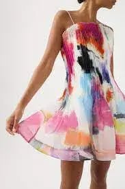 Aje Celestial Mini Dress Multi Size 10 photo 2