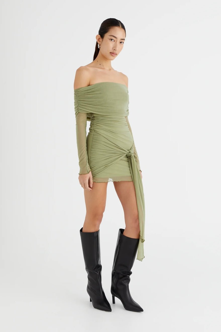 Benni Yasmin Mini Dress - Pistachio photo 3