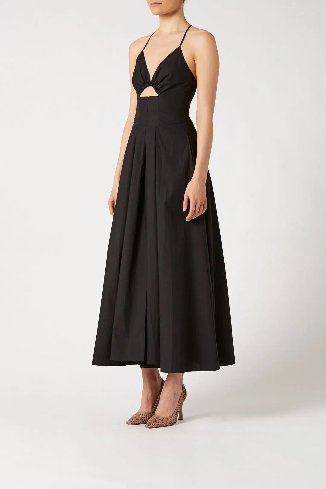 Scanlan Theodore Cotton Strappy Dress Black Size 6 photo 4