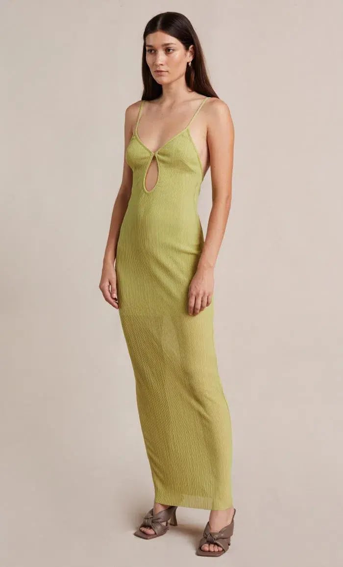 Bec & Bridge Plisse Maxi Dress Green Size 6 photo 3